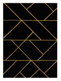 Kusový koberec Emerald geometric 1012 black and gold - 140x190 cm - 140x190 cm