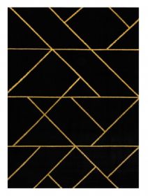 Kusový koberec Emerald geometric 1012 black and gold - 160x220 cm