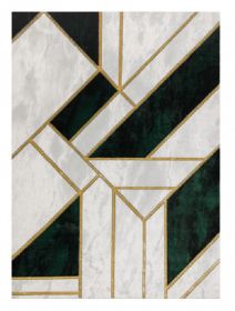 Kusový koberec Emerald 1015 green and gold - 80x150 cm - 80x150 cm