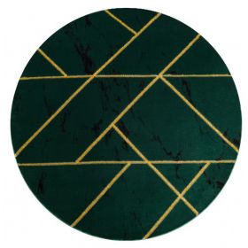 Kusový koberec Emerald geometric 1012 green and gold kruh - 120x120 (průměr) kruh cm