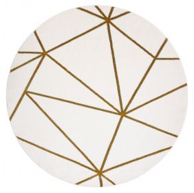Kusový koberec Emerald 1013 cream and gold kruh - 120x120 (průměr) kruh cm - 120x120 (průměr) kruh cm