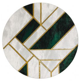 Kusový koberec Emerald 1015 green and gold kruh - 160x160 (průměr) kruh cm - 160x160 (průměr) kruh cm