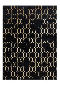 Kusový koberec Gloss 407C 86 glamour black/gold - 180x270 cm