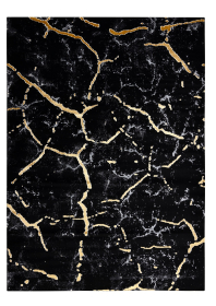 Kusový koberec Gloss 410A 86 3D mramor black/gold - 180x270 cm