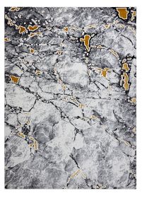 Kusový koberec Gloss 528A 58 3D mramor ivory/black - 140x190 cm - 140x190 cm