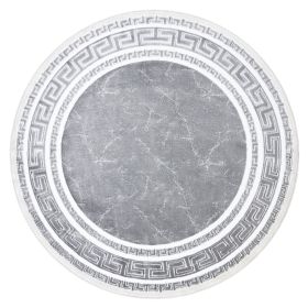 Kusový koberec Gloss 2813 27 greek grey kruh - 200x200 (průměr) kruh cm - 200x200 (průměr) kruh cm