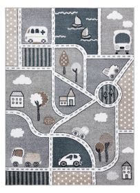 Dětský kusový koberec Fun Strade grey - 120x170 cm