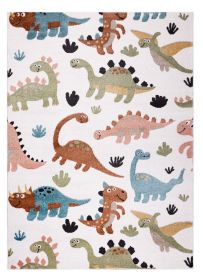 Dětský kusový koberec Fun Dino cream - 280x370 cm - 280x370 cm