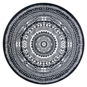 Kusový koberec Napkin black kruh - 140x140 (průměr) kruh cm - 140x140 (průměr) kruh cm