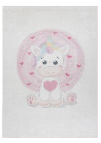 Dětský kusový koberec Bambino 1128 Unicorn cream - 80x150 cm - 80x150 cm