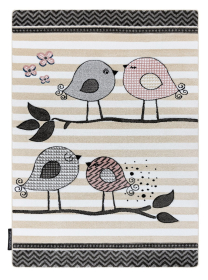Dětský kusový koberec Petit Birds cream - 120x170 cm - 120x170 cm