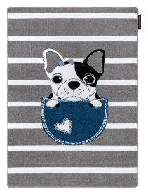Dětský kusový koberec Petit Bulldog grey - 120x170 cm - 120x170 cm