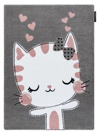 Dětský kusový koberec Petit Kitty cat grey - 200x290 cm - 200x290 cm