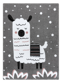 Dětský kusový koberec Petit Lama grey - 120x170 cm