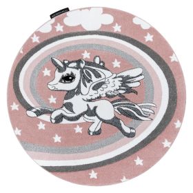 Dětský kusový koberec Petit Pony pink kruh - 160x160 (průměr) kruh cm - 160x160 (průměr) kruh cm