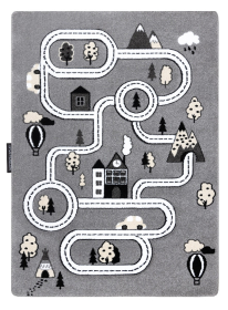 Dětský kusový koberec Petit Town streets grey - 140x190 cm - 140x190 cm