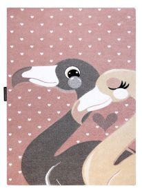 Dětský kusový koberec Petit Flamingos hearts pink - 140x190 cm