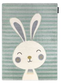 Dětský kusový koberec Petit Rabbit green - 80x150 cm - 80x150 cm