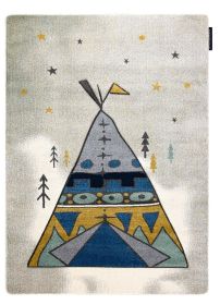 Dětský kusový koberec Petit Tipi grey - 140x190 cm - 140x190 cm