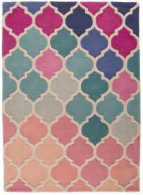 Ručně všívaný kusový koberec Illusion Rosella Pink/Blue - 200x290 cm - 200x290 cm