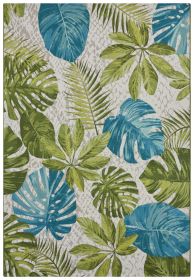 Kusový koberec Flair 105617 Tropical Leaves Turqouise Green - 200x285 cm - 200x285 cm