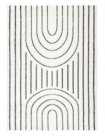 Kusový koberec Mode 8494 geometric cream/black - 80x150 cm