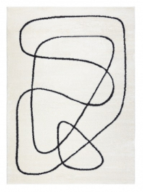 Kusový koberec Mode 8377 abstract cream/black - 80x150 cm - 80x150 cm