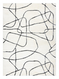 Kusový koberec Mode 8522 abstract cream/black - 80x150 cm - 80x150 cm