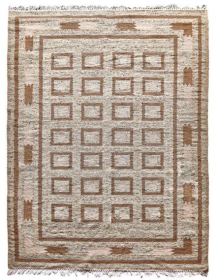 Ručně vázaný kusový koberec Guggenheim DESP P81 Brown Natural - 80x150 cm - 80x150 cm