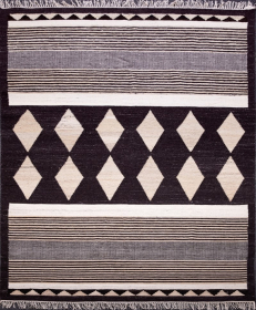 Ručně vázaný kusový koberec Alberta DESP P114 Dark Coffee Mix - 80x150 cm - 80x150 cm