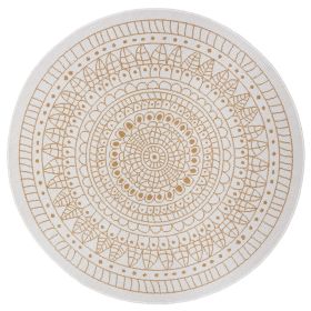 Kusový koberec Twin-Wendeteppiche 105797 Ochre kruh – na ven i na doma - 140x140 (průměr) kruh cm
