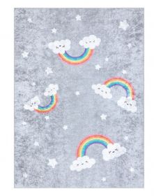 Dětský kusový koberec Junior 52063.801 Rainbow grey - 80x150 cm