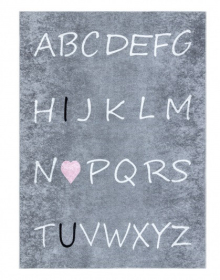 Dětský kusový koberec Junior 52106.801 Alphabet grey - 160x220 cm