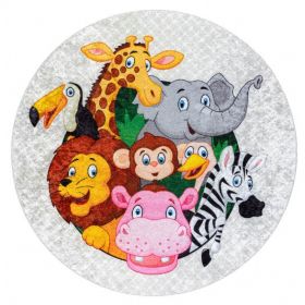 Dětský kusový koberec Junior 51595.801 Africa - 160x160 (průměr) kruh cm