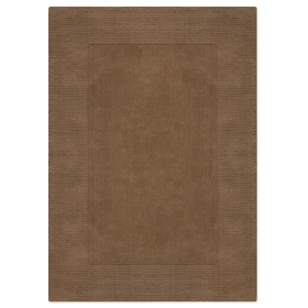 Kusový ručně tkaný koberec Tuscany Textured Wool Border Brown - 200x290 cm - 200x290 cm