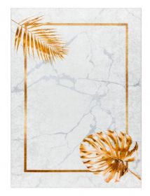 Kusový koberec Miro 51518.806 Leaves grey/gold - 160x220 cm