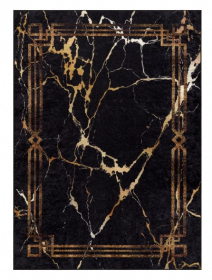 Kusový koberec Miro 51333.801 Marble black / gold - 80x150 cm