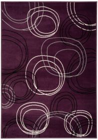Kusový koberec Kruhy lila - 190x280 cm