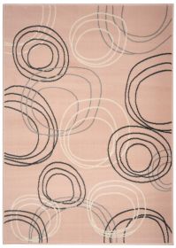 Kusový koberec Kruhy powder pink - 120x170 cm