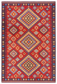 Kusový koberec Cappuccino 105875 Peso Red Blue - 120x170 cm