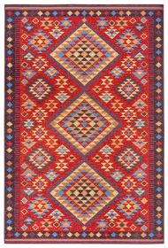Kusový koberec Cappuccino 105875 Peso Red Blue - 80x165 cm - 80x165 cm