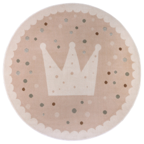 Dětský koberec Adventures 105971 Cream Beige kruh - 140x140 (průměr) kruh cm - 140x140 (průměr) kruh cm