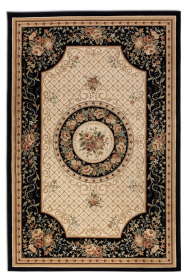 Kusový koberec Herat 105993 Black Cream - 80x120 cm