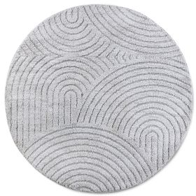 Kusový koberec New York 106205 Light Grey kruh - 160x160 (průměr) kruh cm