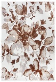 Kusový koberec Shine 105921 Floral White Brown - 120x170 cm