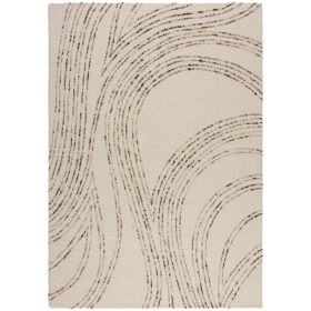 Kusový koberec Memphis Abstract Swirl Natural/Brown - 200x290 cm