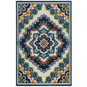 Kusový koberec Miami Beach Floral Blue - 120x170 cm