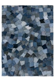 Ručně všívaný kusový koberec My Denim Pocket 465 Blue - 80x150 cm