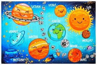 Dětský kusový koberec Torino kids 230 SOLAR SYSTEM - 120x170 cm - 120x170 cm