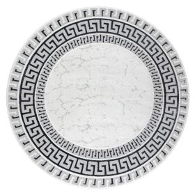 Kusový koberec Allure 1960 white/grey kruh - 120x120 (průměr) kruh cm